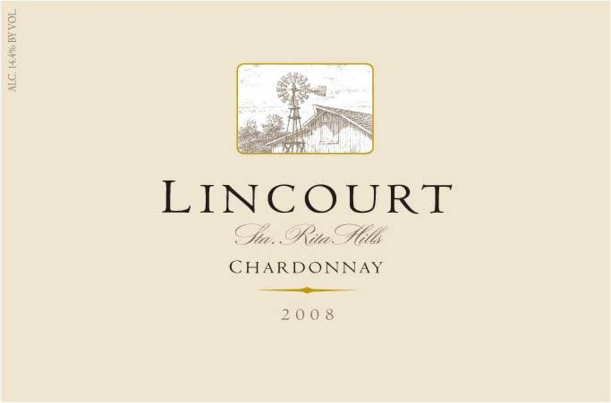 Lincourt Sta. Rita Hills Chardonnay 2008 Front Label