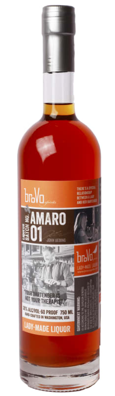 BroVo Amaro Liqueur #1 Front Bottle Shot