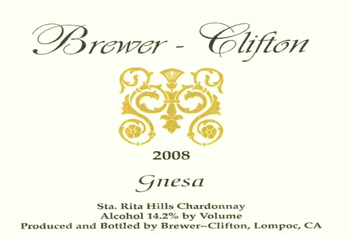 Brewer-Clifton Gnesa Chardonnay 2008 Front Label