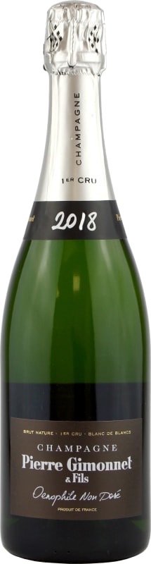 Pierre Gimonnet Oenophile Non Dose Blanc de Blancs 2018 Front Bottle Shot