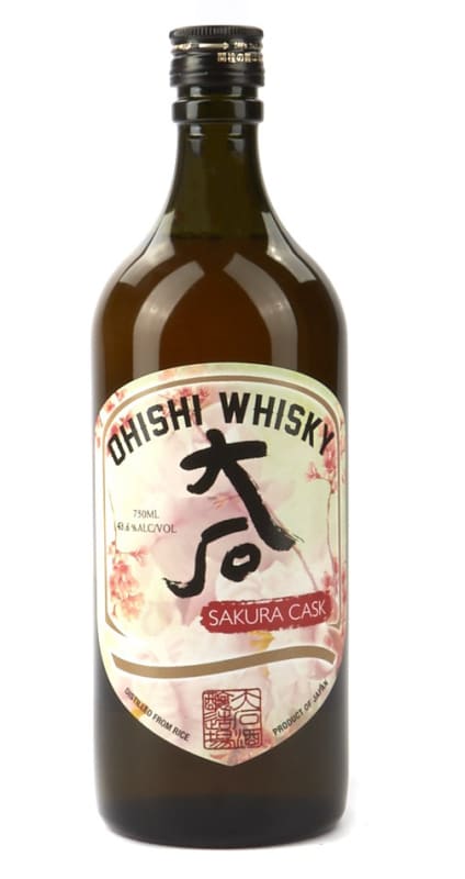 Ohishi Sakura Cask Japanese Whisky Front Bottle Shot