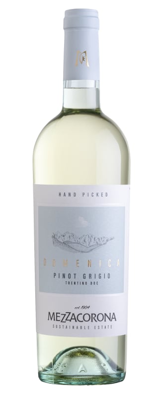 Mezzacorona Domenica Pinot Grigio 2022 Front Bottle Shot