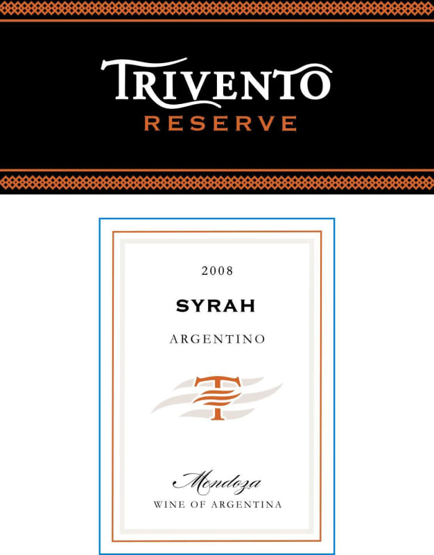 Trivento Reserve Syrah 2008 Front Label