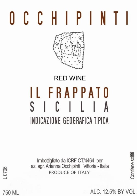 Arianna Occhipinti Il Frappato 2022 Front Label