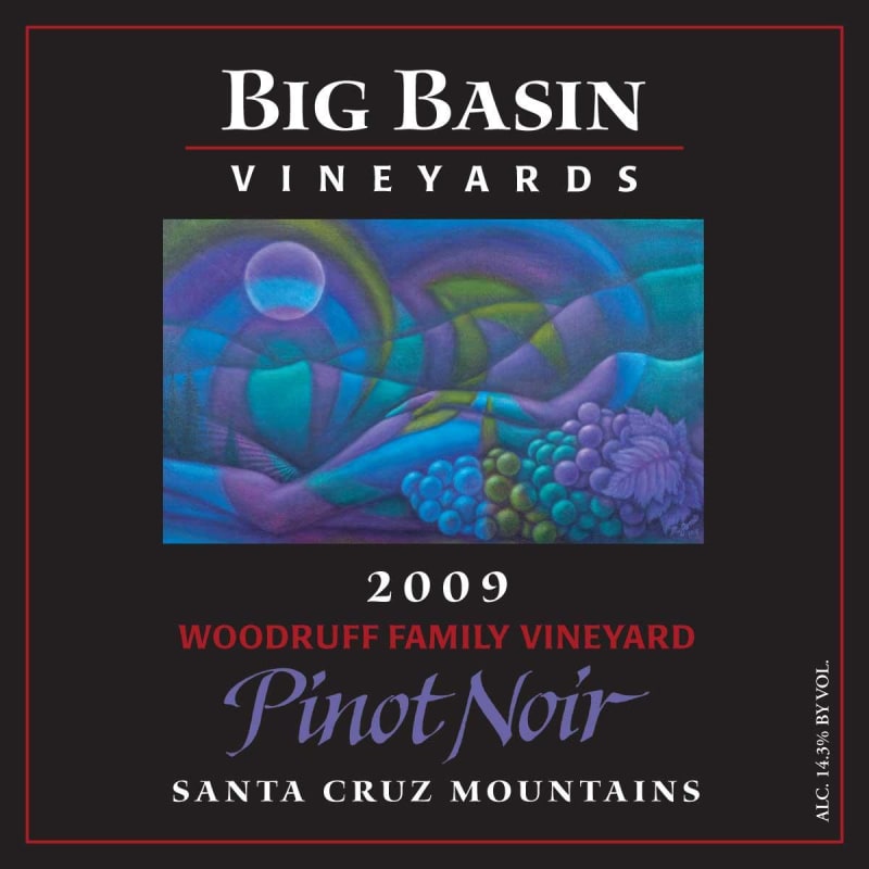 Big Basin Woodruff Family Vineyard Pinot Noir 2009 Front Label