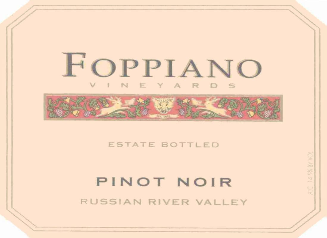 Foppiano Estate Pinot Noir 2006 Front Label