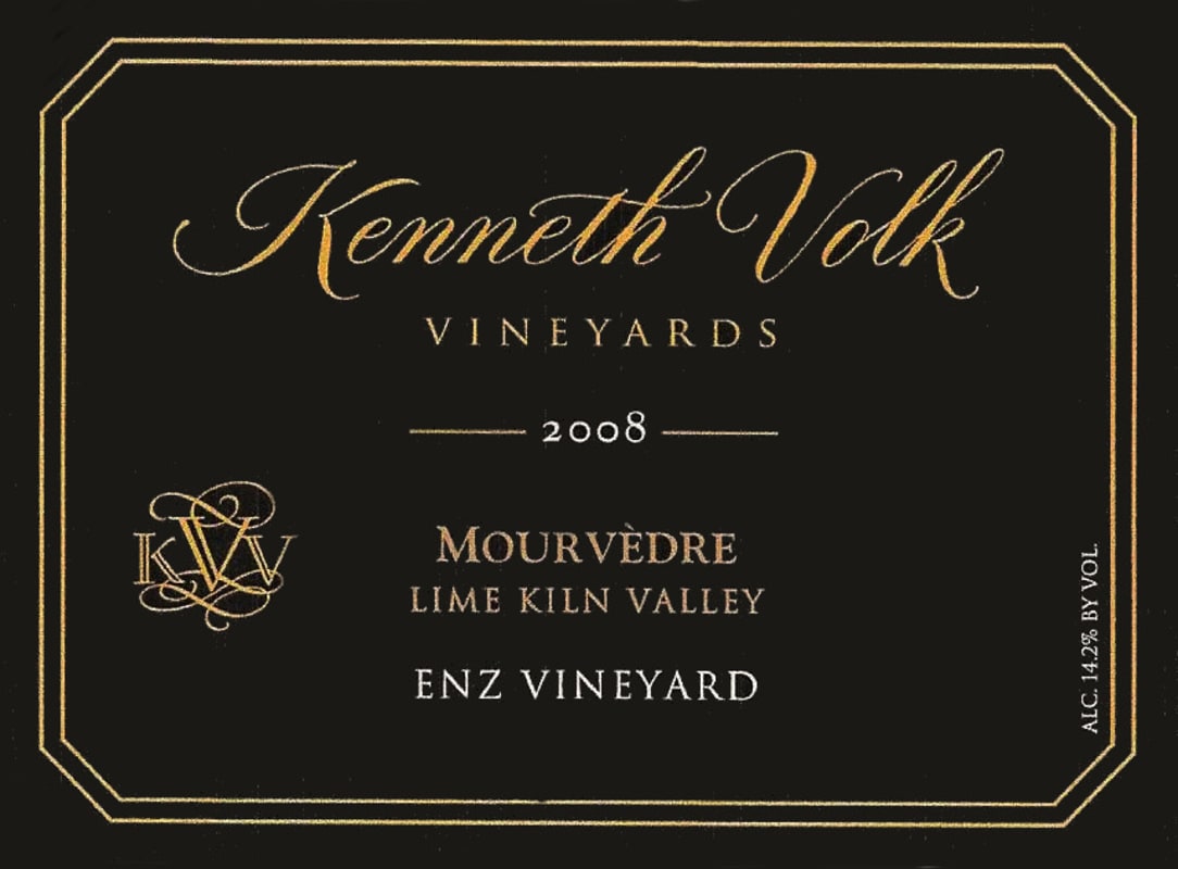 Kenneth Volk Enz Vineyard Mourvedre 2008 Front Label