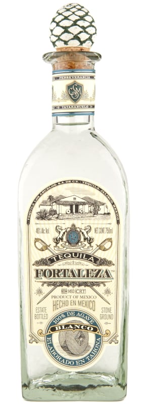 Fortaleza Blanco Tequila Front Bottle Shot