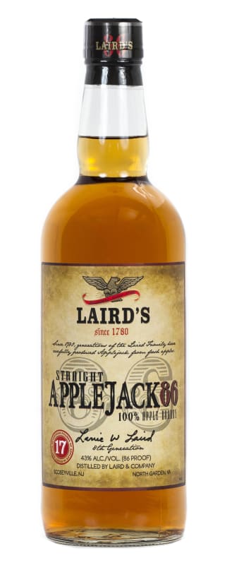 Laird's Straight Applejack Brandy Front Bottle Shot