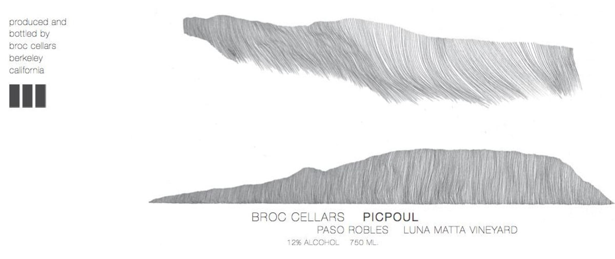 Broc Cellars Luna Matta Vineyard Picpoul 2014 Front Label