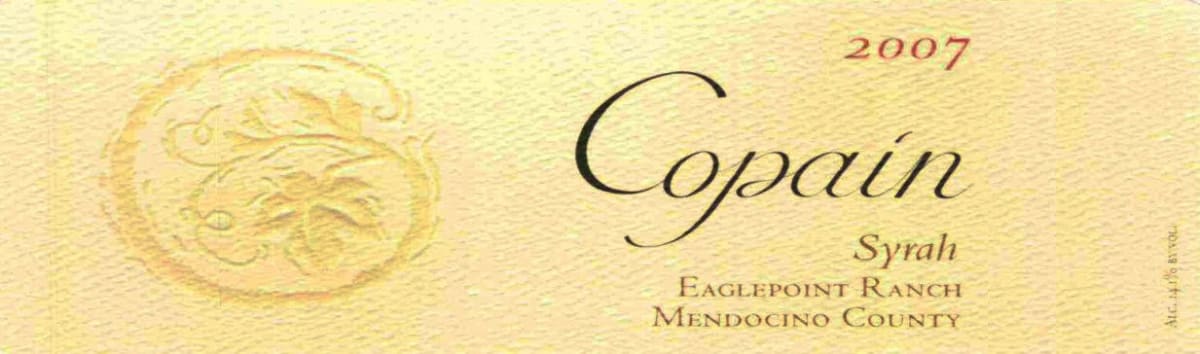 Copain Eaglepoint Ranch Vineyard Syrah 2007 Front Label