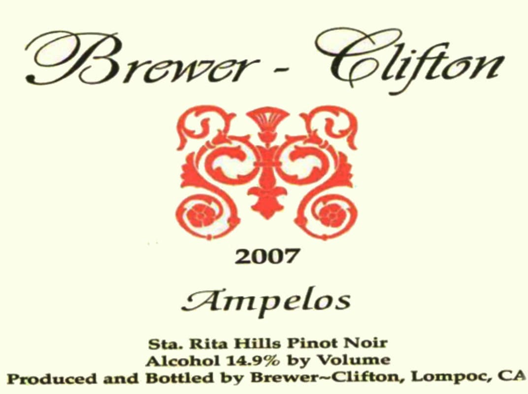 Brewer-Clifton Ampelos Pinot Noir 2007 Front Label