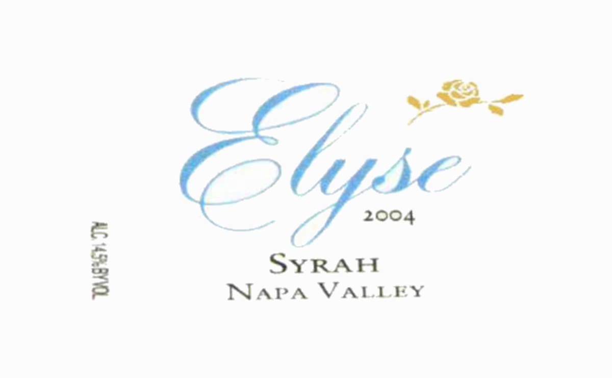 Elyse Syrah 2004 Front Label