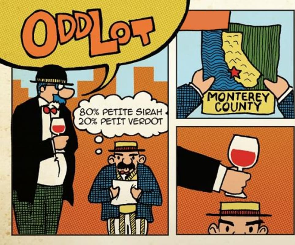 Odd Lot Petite Sirah Petit Verdot 2015 Front Label