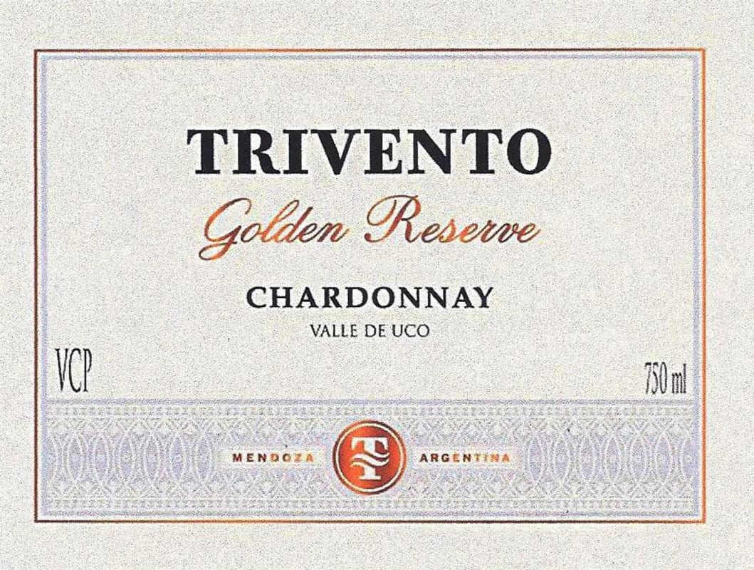 Trivento Golden Reserve Chardonnay 2012 Front Label