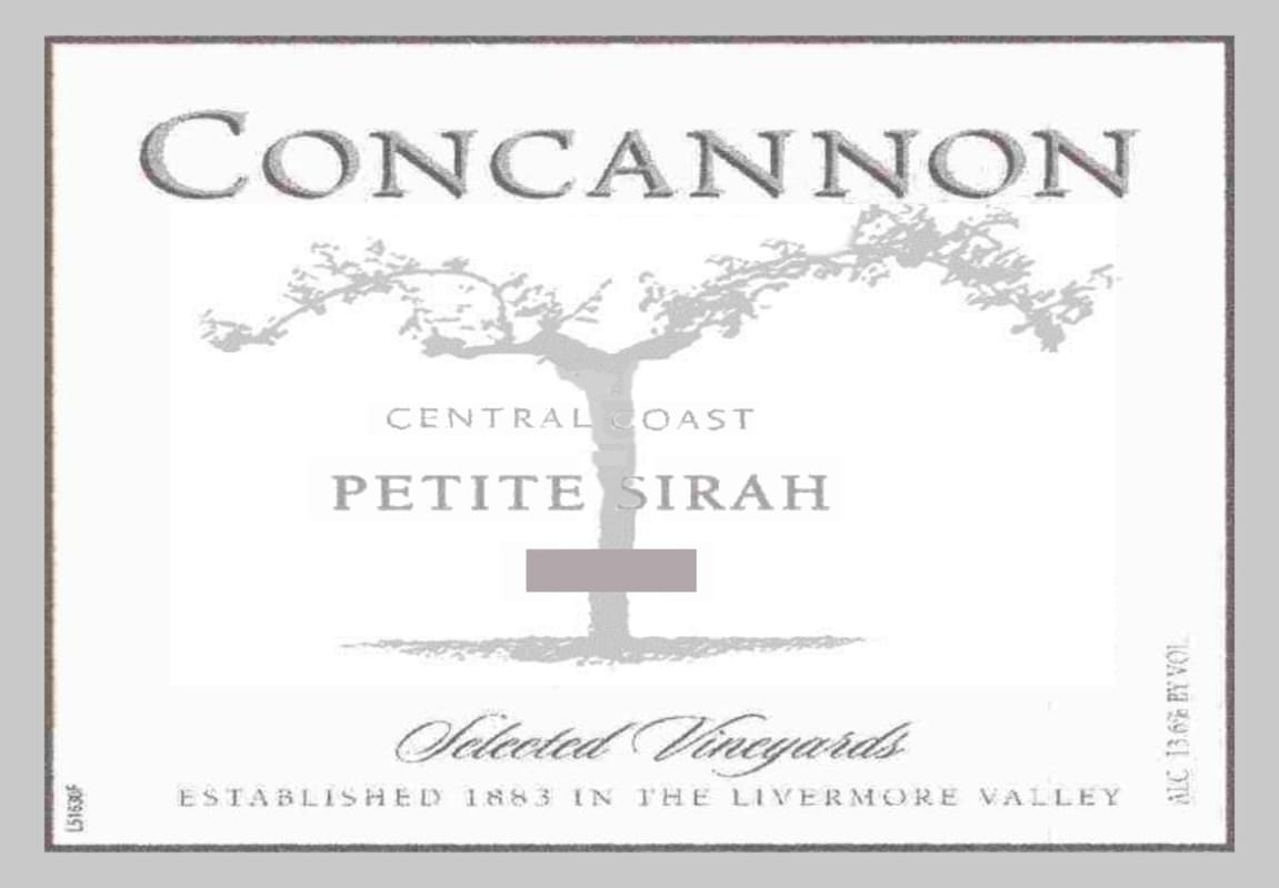 Concannon Selected Vineyards Petite Sirah 2004 Front Label