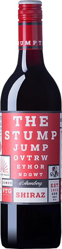 d'Arenberg The Stump Jump Shiraz 2020 Front Bottle Shot