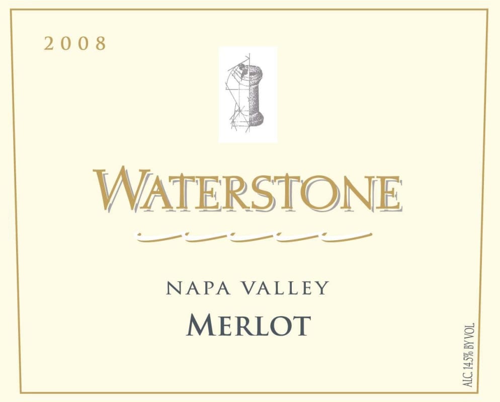 Waterstone Merlot 2008 Front Label