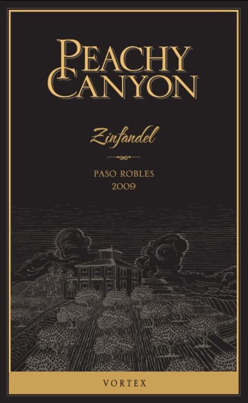 Peachy Canyon Vortex Zinfandel 2009 Front Label