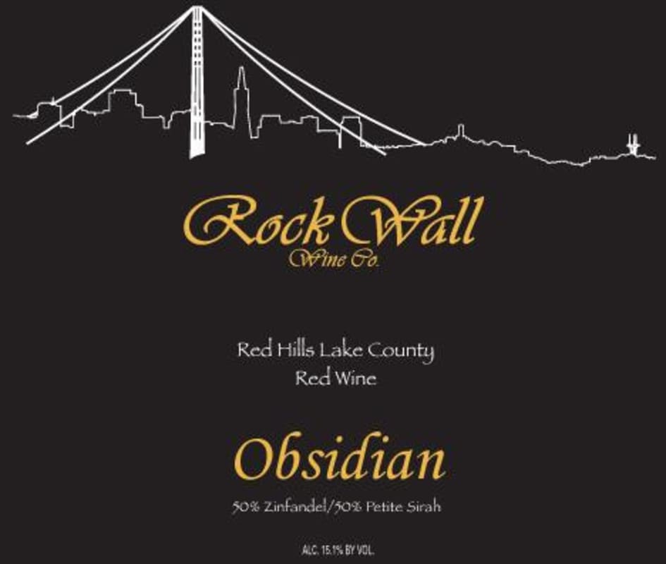 Rock Wall Obsidian 2010 Front Label