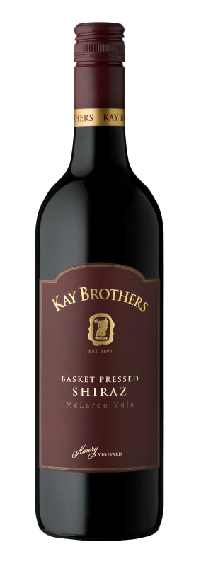Kay Brothers Basket Pressed Shiraz 2018 Front Bottle Shot