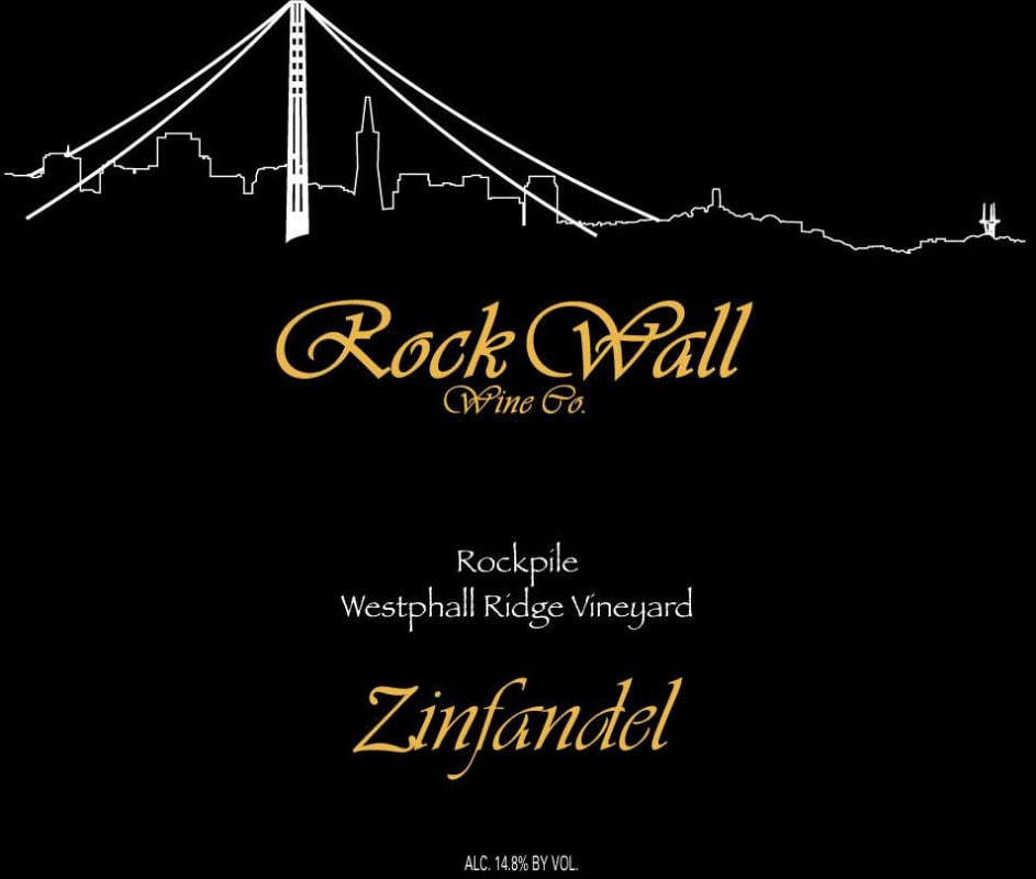 Rock Wall Westphall Ridge Vineyard Zinfandel 2014 Front Label