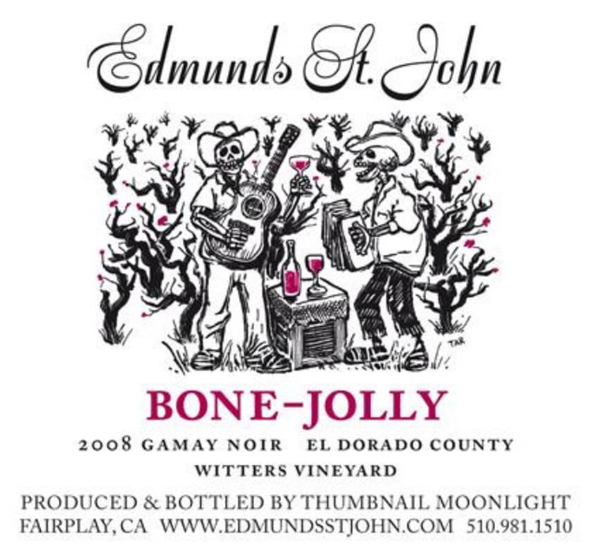 Edmunds St. John Bone-Jolly Gamay Noir 2008 Front Label