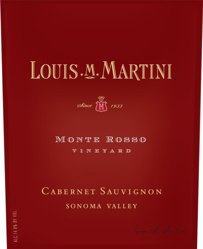 Louis Martini Monte Rosso Vineyard Cabernet Sauvignon 2006 Front Label