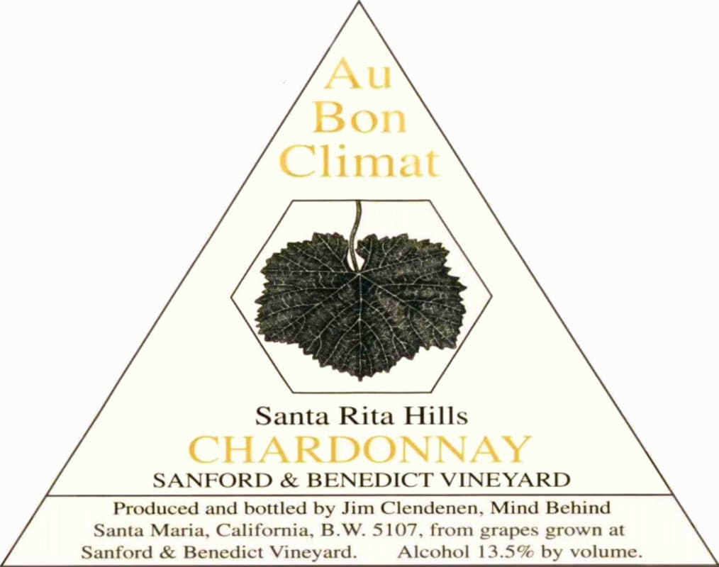 Au Bon Climat Sanford and Benedict Chardonnay 2005 Front Label