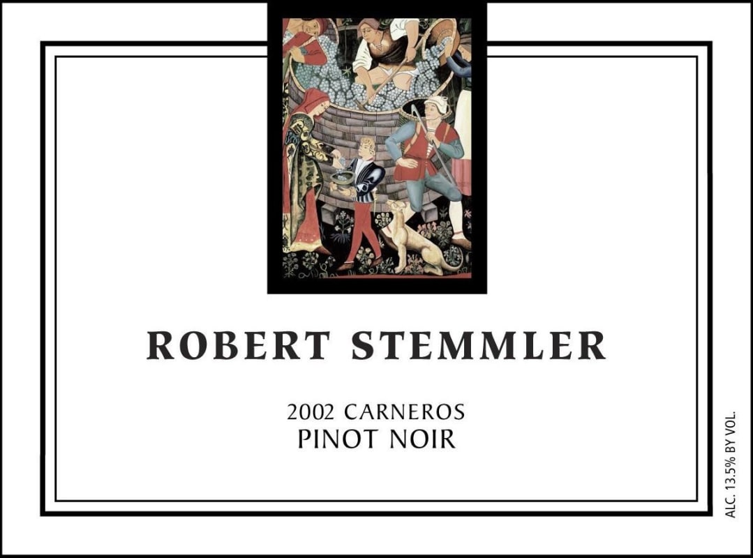 Robert Stemmler Carneros Pinot Noir 2002 Front Label