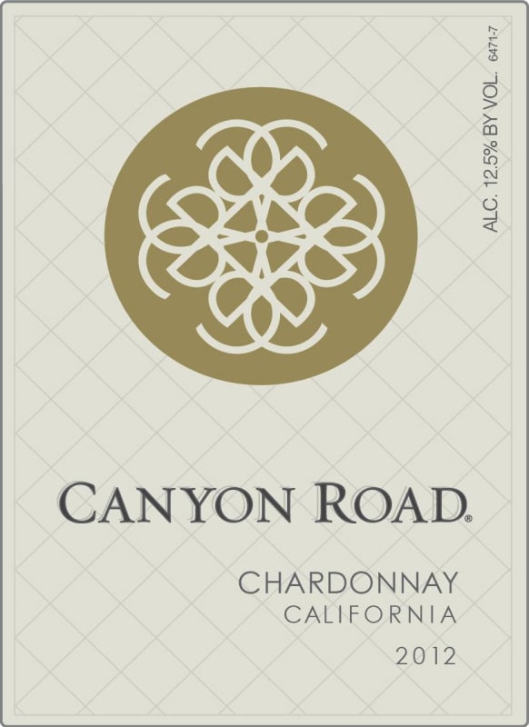 Canyon Road Chardonnay 2012 Front Label