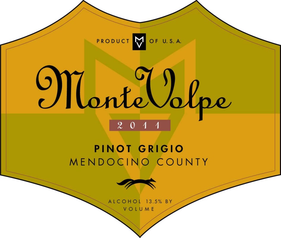 Graziano Monte Volpe Pinot Grigio 2011 Front Label
