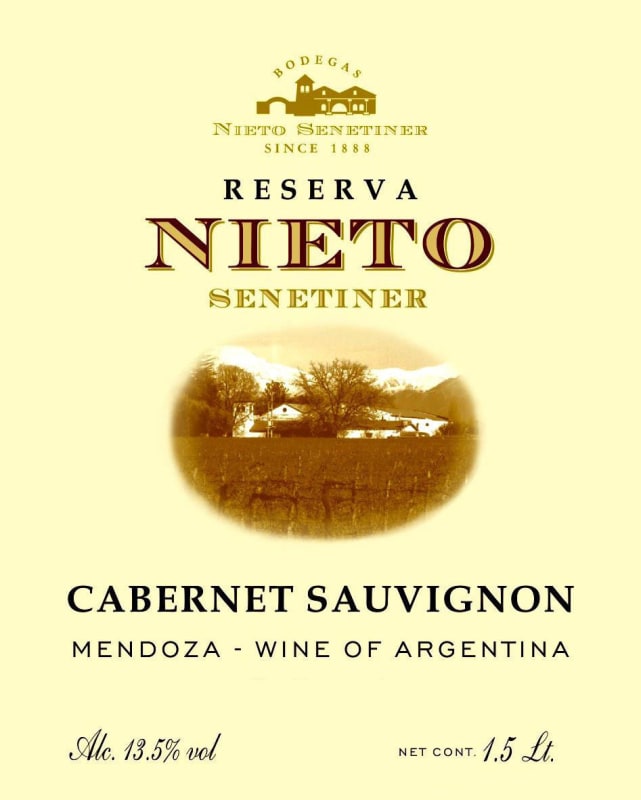 Nieto Senetiner Reserva Cabernet Sauvignon 2008 Front Label