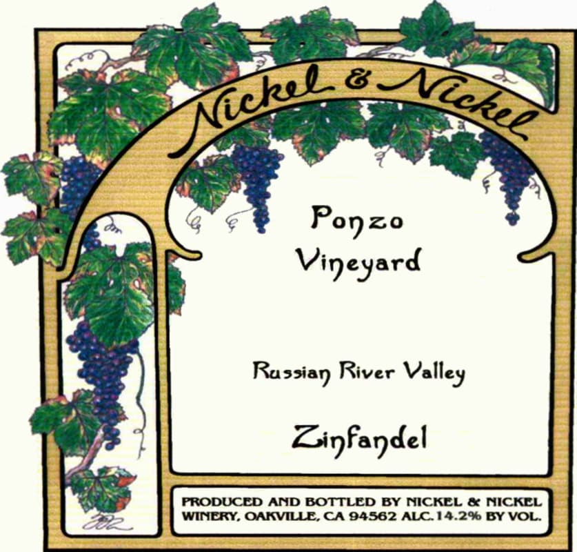 Nickel & Nickel Ponzo Zinfandel 2010 Front Label