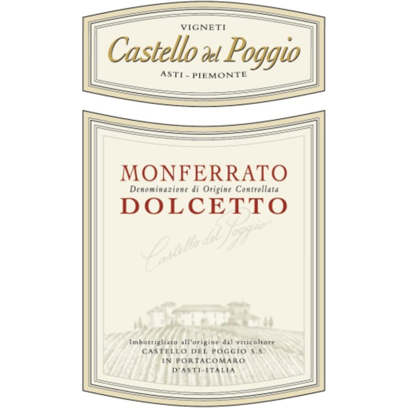 Castello del Poggio Monferrato Dolcetto 2004 Front Label