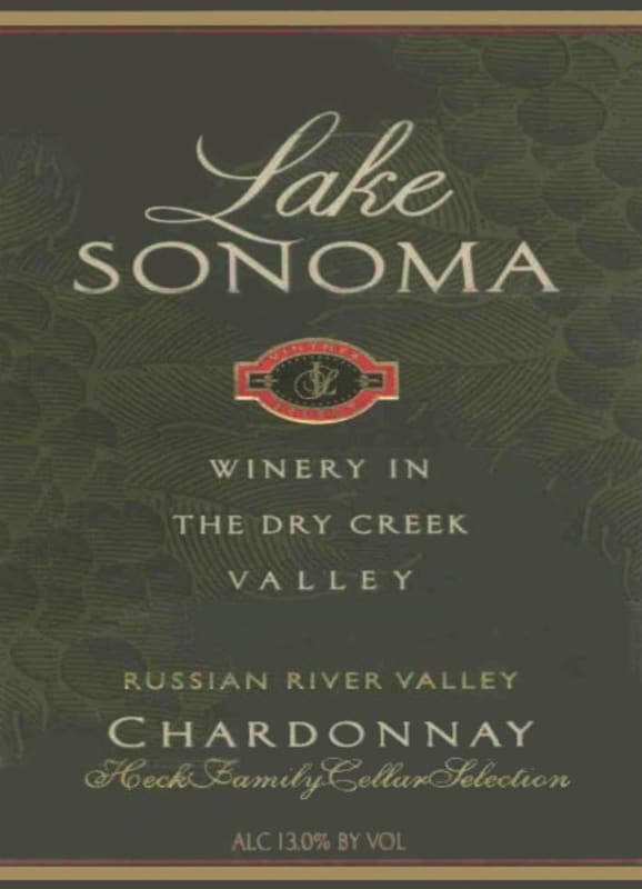 Lake Sonoma Winery Russian River Valley Chardonnay 2011 Front Label
