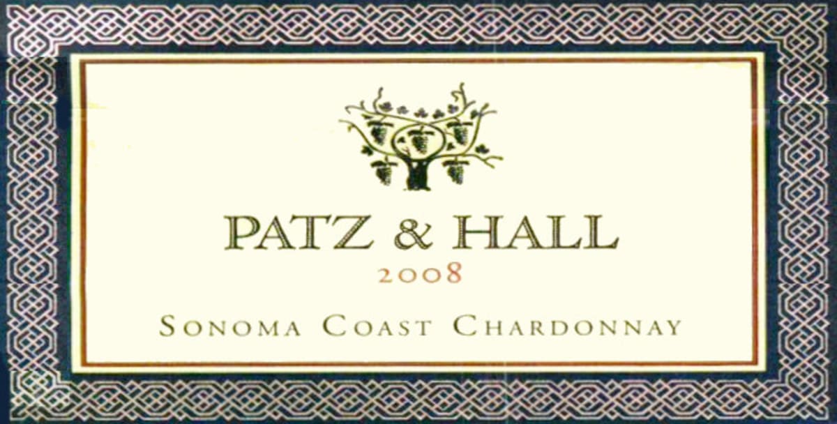 Patz & Hall Sonoma Coast Chardonnay 2008 Front Label