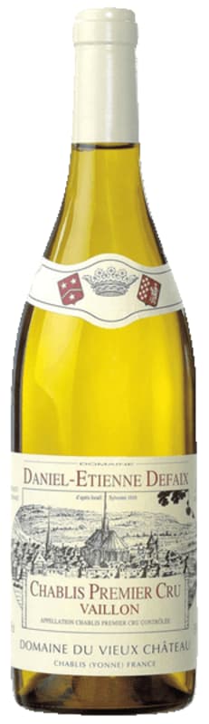 Daniel-Etienne Defaix Chablis Vaillon Premier Cru 2015 Front Bottle Shot