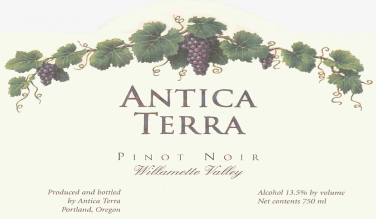 Antica Terra Pinot Noir 2003 Front Label