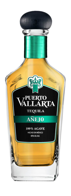 Puerto Vallarta Anejo Tequila Front Bottle Shot