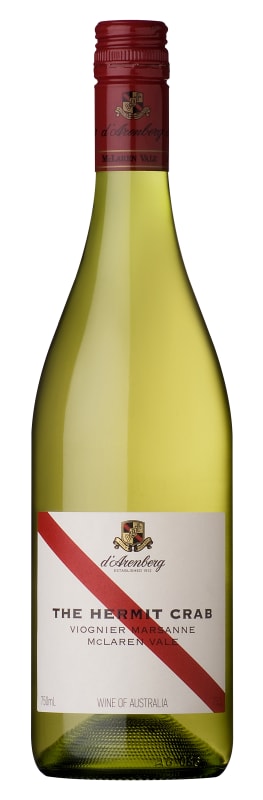 d'Arenberg The Hermit Crab Viognier Marsanne 2021 Front Bottle Shot
