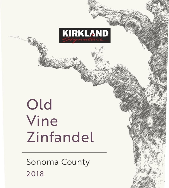 Kirkland Signature Sonoma County Old Vine Zinfandel 2018 Front Label