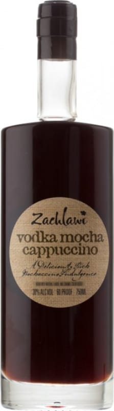 Zachlawi Mocha Cappuccino Vodka Front Bottle Shot