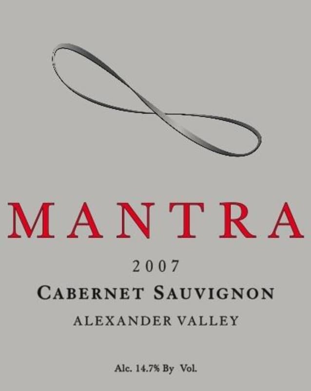 Mantra Wines Cabernet Sauvignon 2007 Front Label
