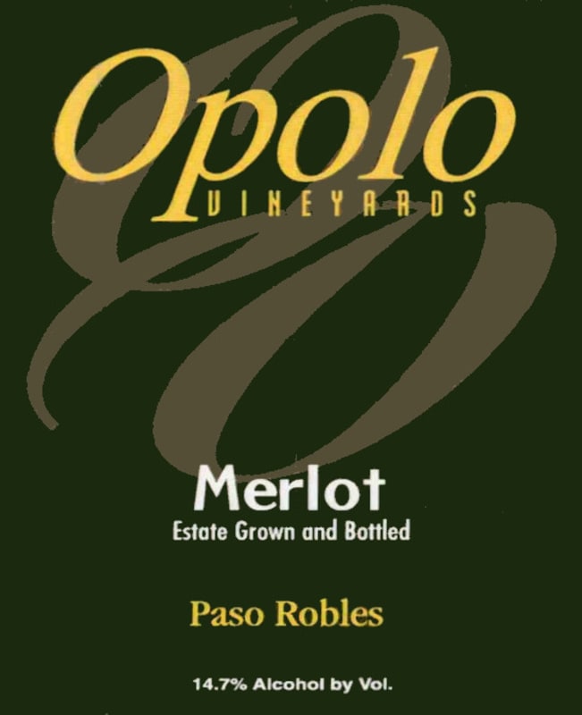 Opolo Paso Robles Merlot 2002 Front Label