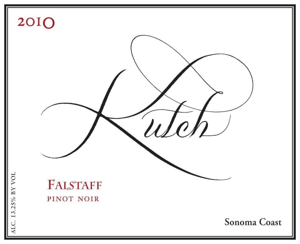Kutch Wines Falstaff Vineyard Pinot Noir 2010 Front Label