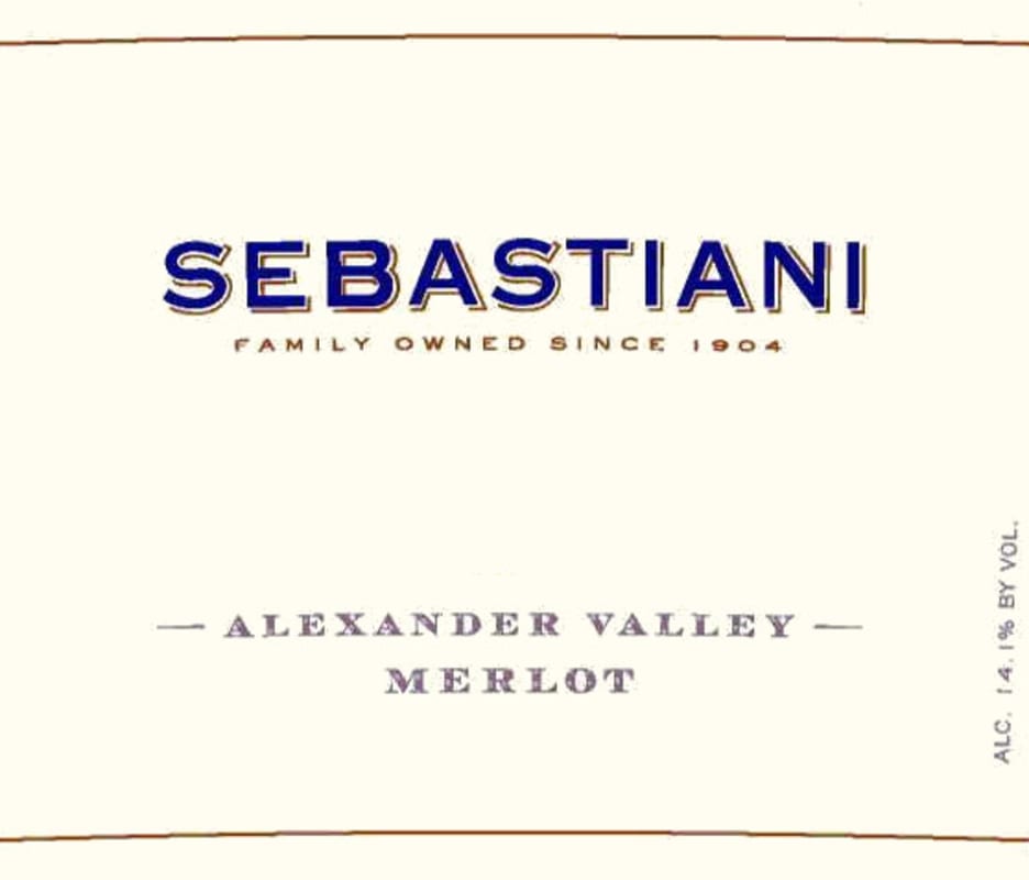 Sebastiani Alexander Valley Merlot 2006 Front Label
