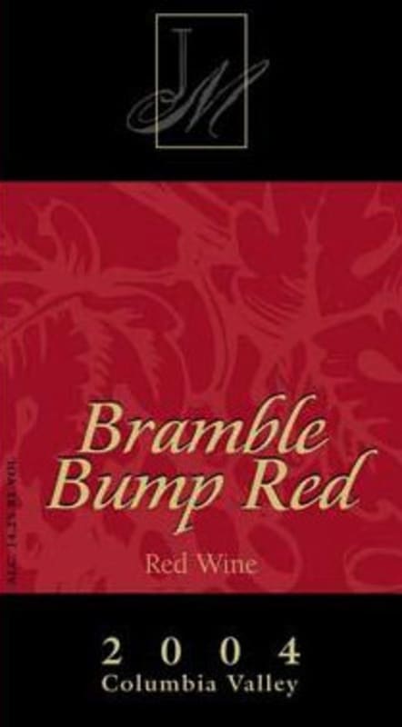 JM Cellars Bramble Bump Red 2004 Front Label