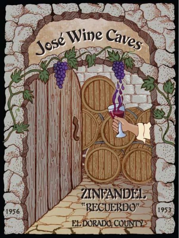 Jose Wine Caves Recuerdo Zinfandel 2012 Front Label