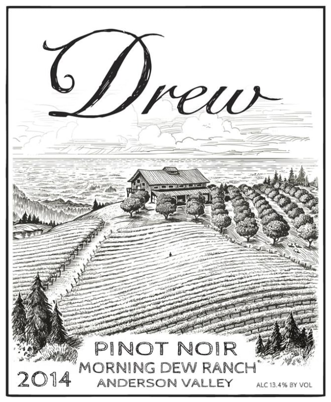 Drew Morning Dew Pinot Noir 2014 Front Label